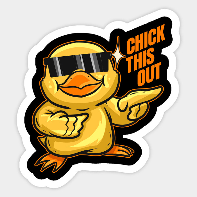 Chick This Out Chick With Sun Glasses On Easter Sticker by SinBle